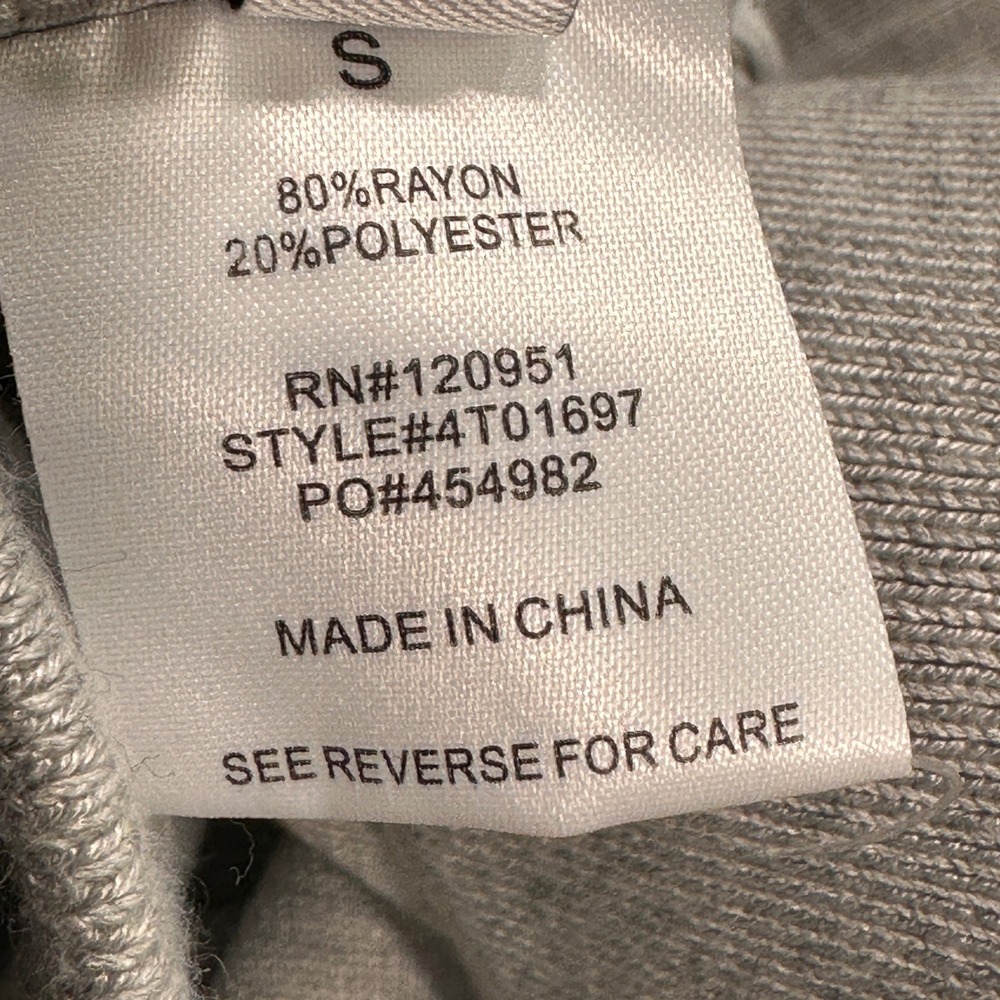PINK ROSE Grey Wide Leg Cargo Knit Lounge Pants Joggers Womens Small - Picture 7 of 7